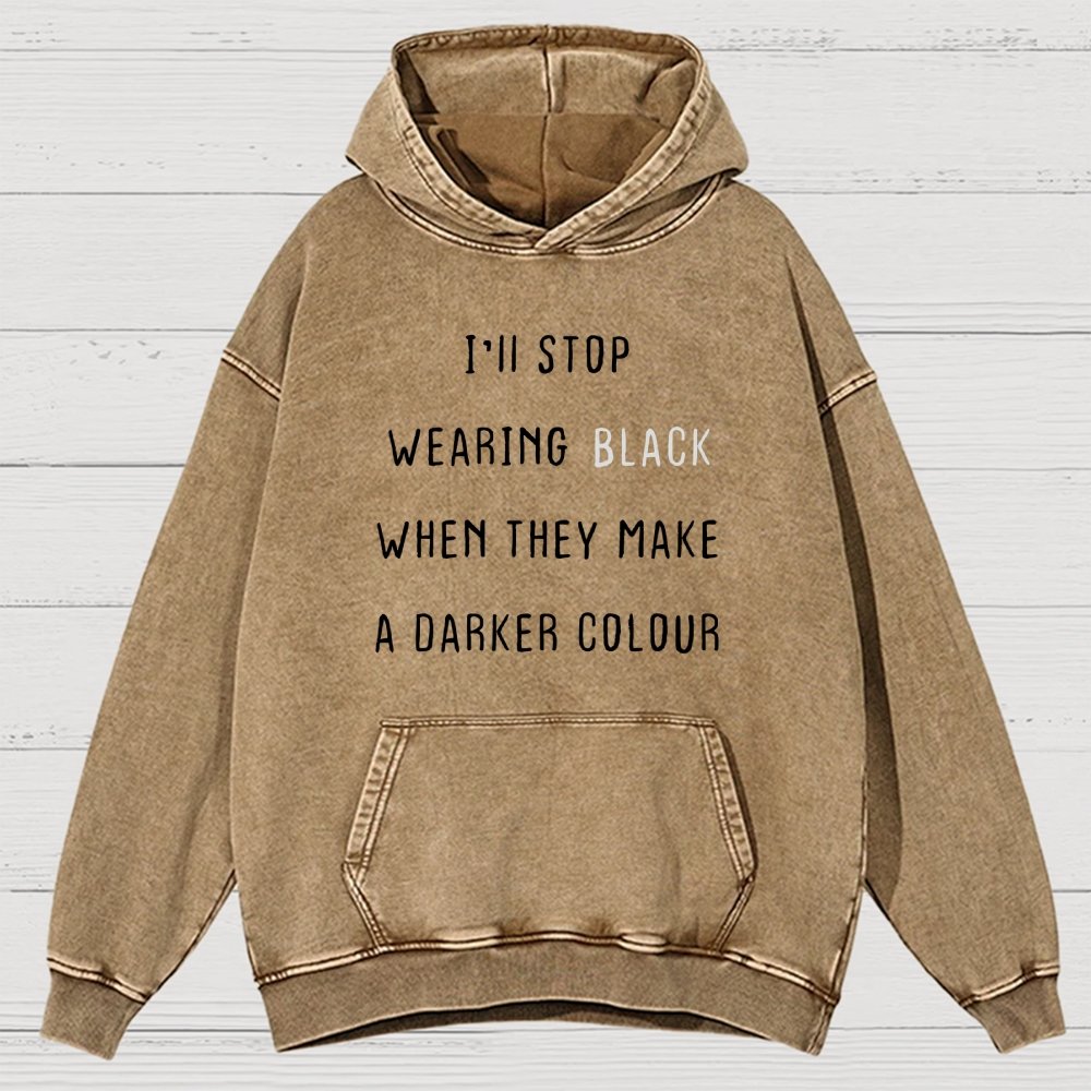 Wearing Black Vintage Distressed Hoodie