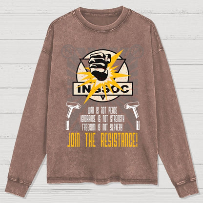 Join The Rebellion Washed Long Sleeve Tee