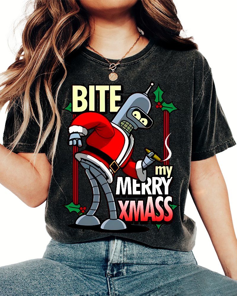 Happy Christmas from Robot Vintage Distressed T-shirt