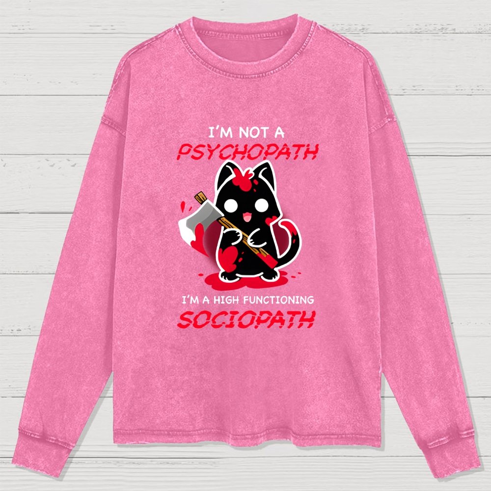 Psychopath Washed Long Sleeve Tee