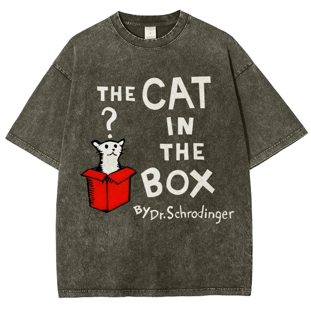 The Cat in the Box Vintage Distressed T-shirt
