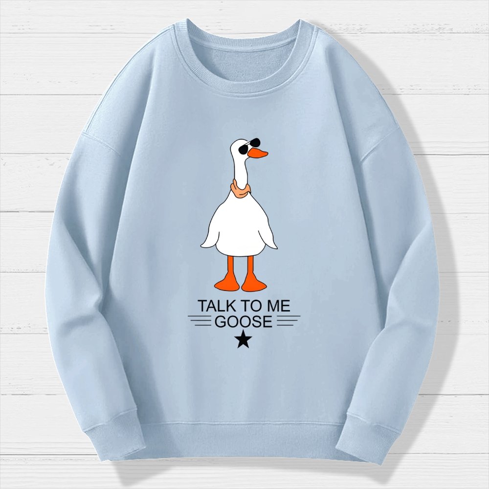 Talk To Me Geek Cotton Sweatshirt