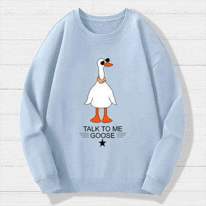 Talk To Me Geek Cotton Sweatshirt