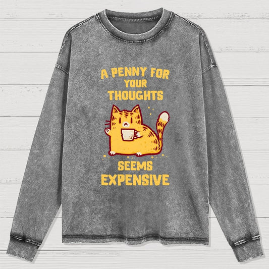 A Penny Seems Expensive Washed Long Sleeve Tee