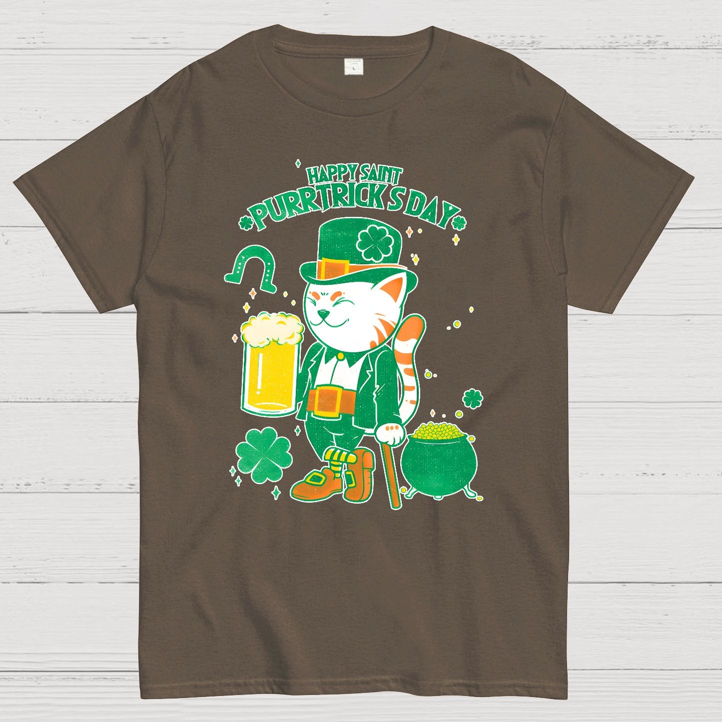 Cat St. Patrick's Day Geek T-Shirt