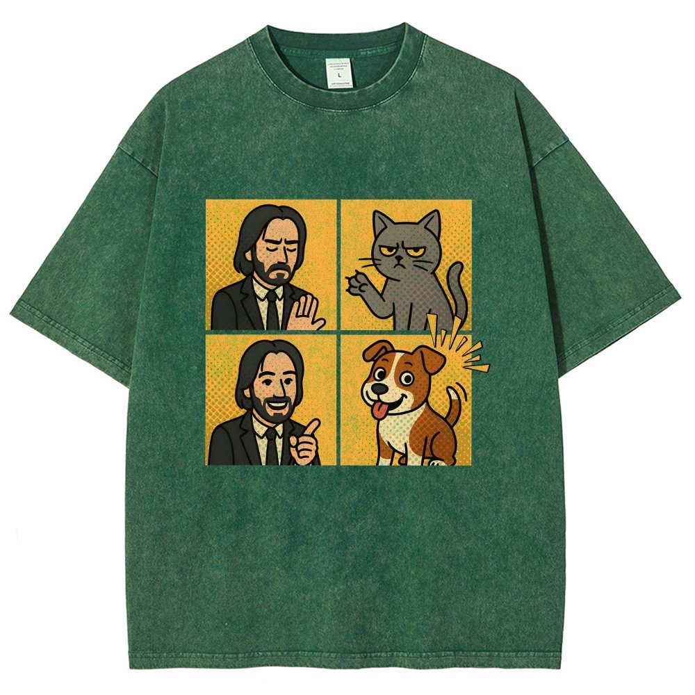 Dog Vintage Distressed T-shirt