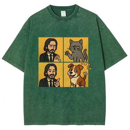 Dog Vintage Distressed T-shirt