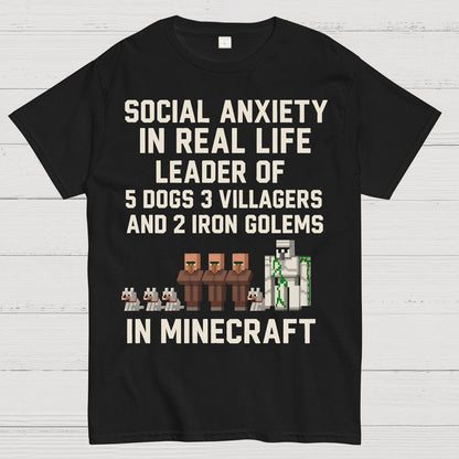 Social Fear In Reality, leader In Game Geek T-Shirt