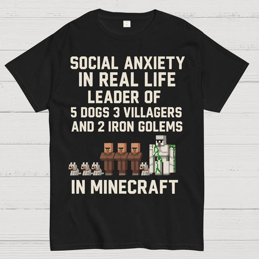 Social Fear In Reality, leader In Game Geek T-Shirt