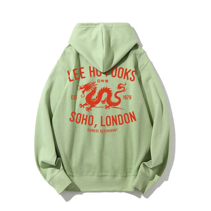 Lee Ho Fooks Printed Back Cotton Hoodie