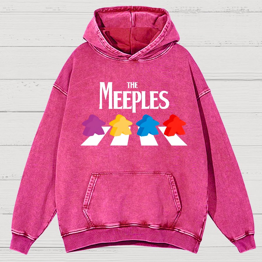 Board Gamer The Meeples, Fun Vintage Distressed Hoodie