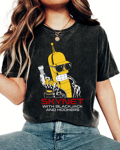 Cyber Force With Hookers And Blackjack Vintage Distressed T-shirt