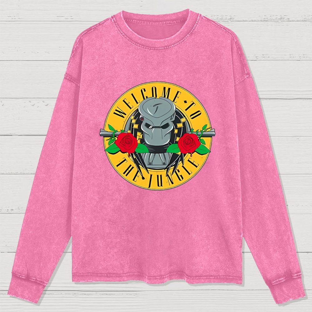 Welcome To The Jungle Washed Long Sleeve Tee