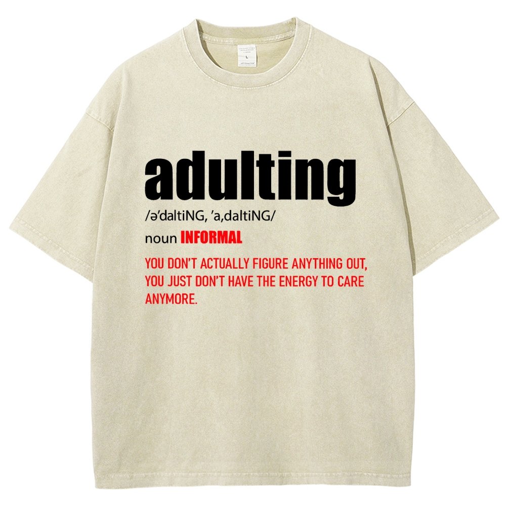ADULTING Vintage Distressed T-shirt