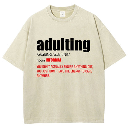 ADULTING Vintage Distressed T-shirt
