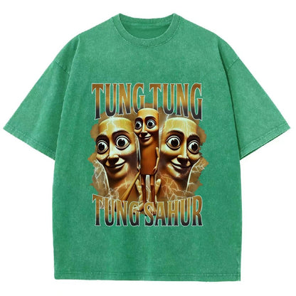 Tung Tung Tung Sahur Funny Vintage Distressed T-shirt