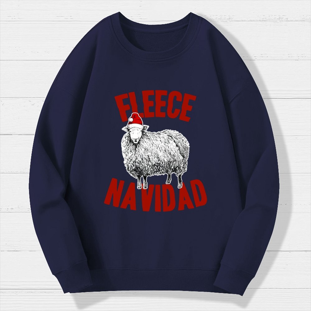 FLEECE NAVIDAD Christmas Geek Cotton Sweatshirt