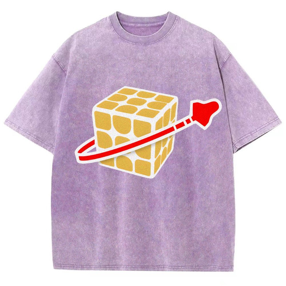 Cubeman Vintage Distressed T-shirt