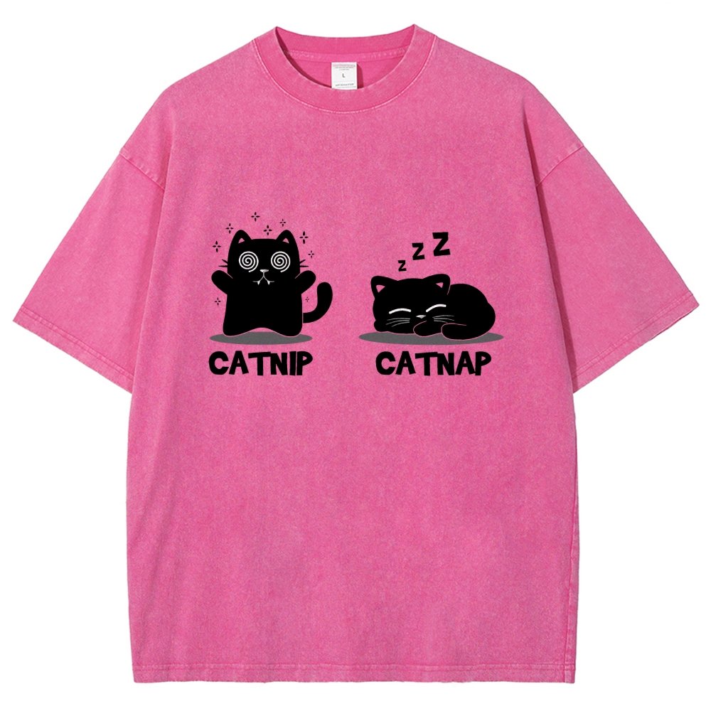 Catnip Catnap Vintage Distressed T-shirt