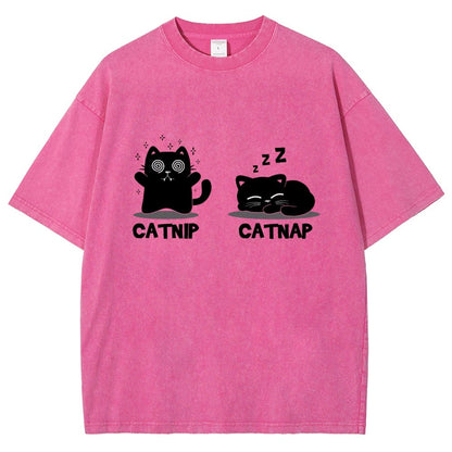 Catnip Catnap Vintage Distressed T-shirt
