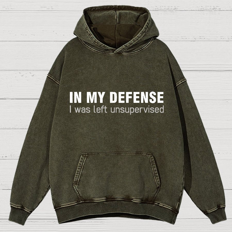 I Was Left Unsupervised Geeky Vintage Distressed Hoodie