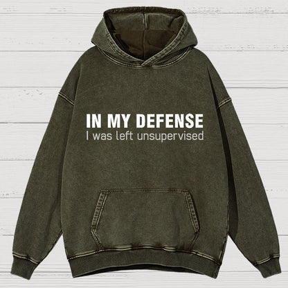 I Was Left Unsupervised Geeky Vintage Distressed Hoodie