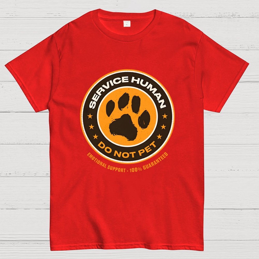 Service Human Do Not Pet Geek T-Shirt