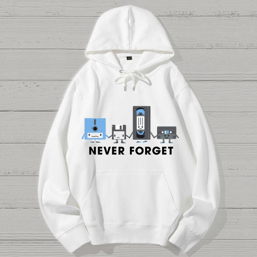 Never Forget Geek Cotton Hoodie