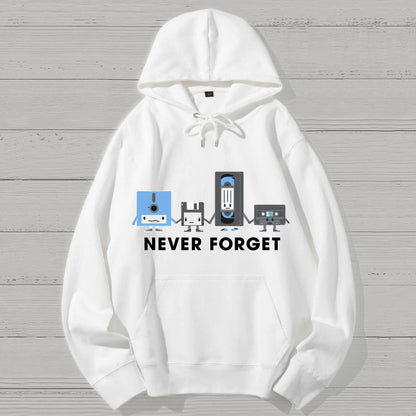 Never Forget Geek Cotton Hoodie