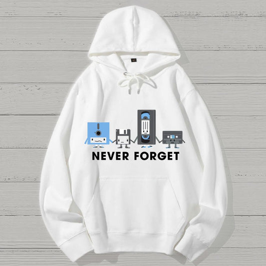 Never Forget Geek Cotton Hoodie