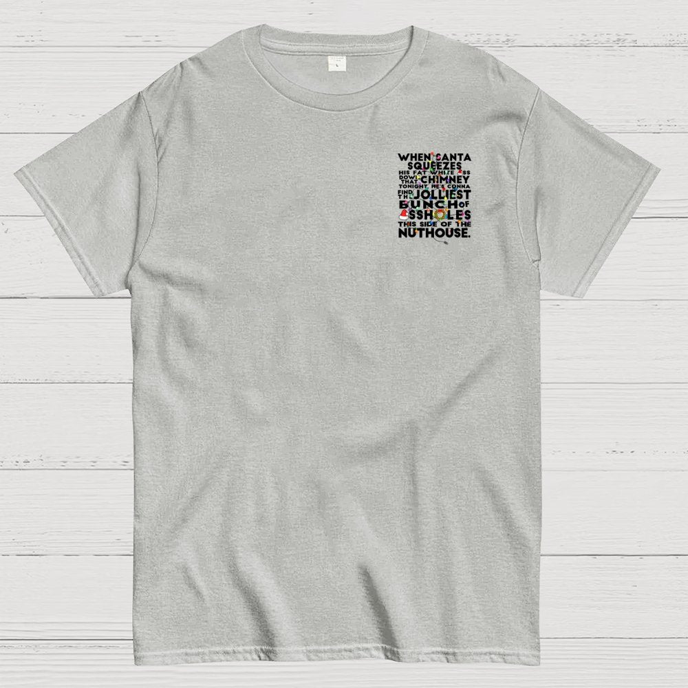 Christmas Vacation Jolliest Bunch Front And Back Printing Geek T-Shirt
