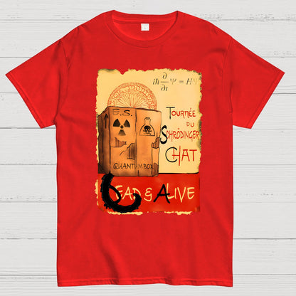 Tournee Du Schrodinger Chat Geek T-Shirt