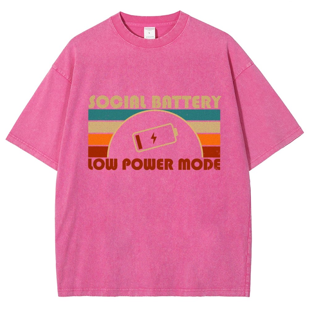 Low Social Battery Vintage Distressed T-shirt