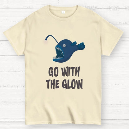 Go With The Glow Anglerfish Pun Geek T-Shirt