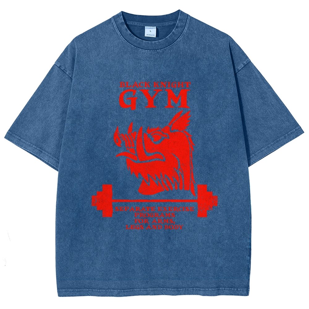 Black Knight Gym Vintage Distressed T-shirt