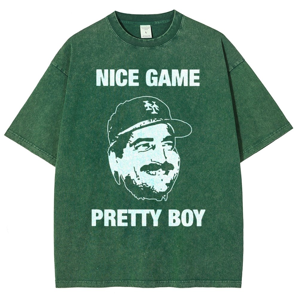 NICE GAME PRETTY BOY  Vintage Distressed T-shirt