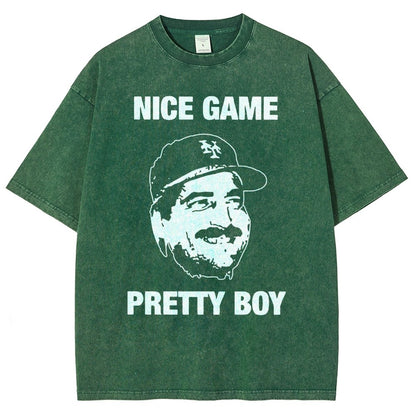 NICE GAME PRETTY BOY  Vintage Distressed T-shirt