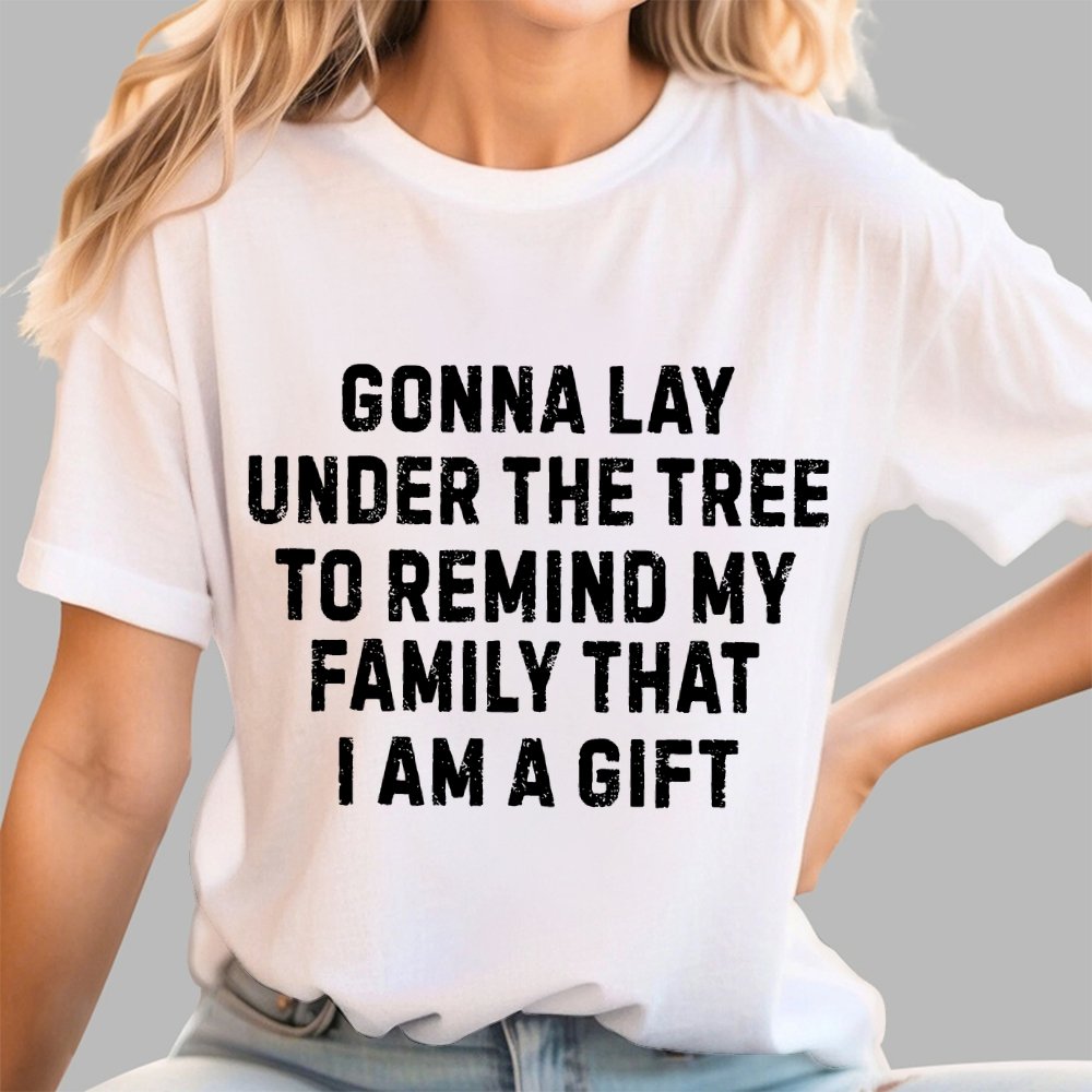 Crazy Dog Womens Funny Sarcastic Humor Christmas Geek T-Shirt
