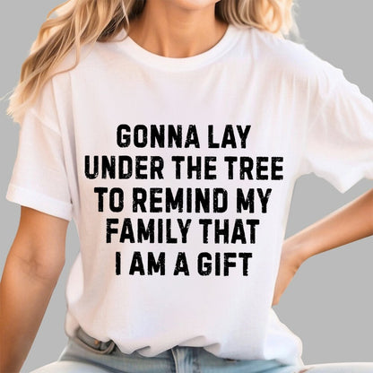 Crazy Dog Womens Funny Sarcastic Humor Christmas Geek T-Shirt