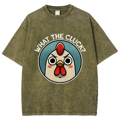 What The Cluck Vintage Distressed T-shirt