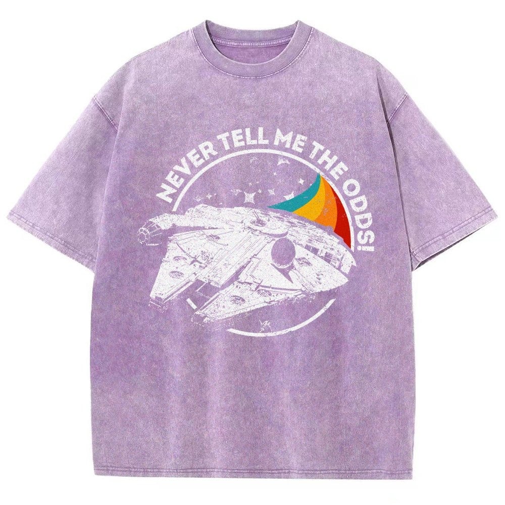 Never Tell Me the Retro Odds Vintage Distressed T-shirt