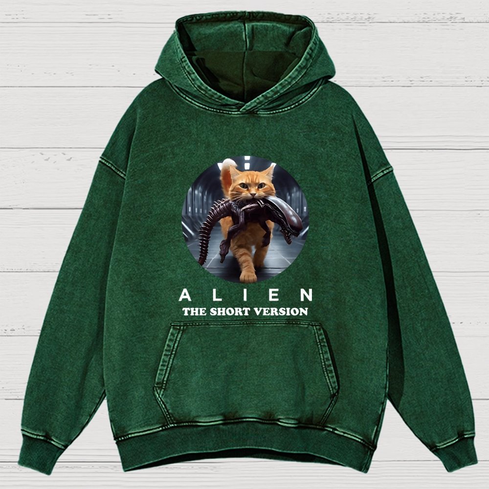 Mysterious Creature Short Version Vintage Distressed Hoodie