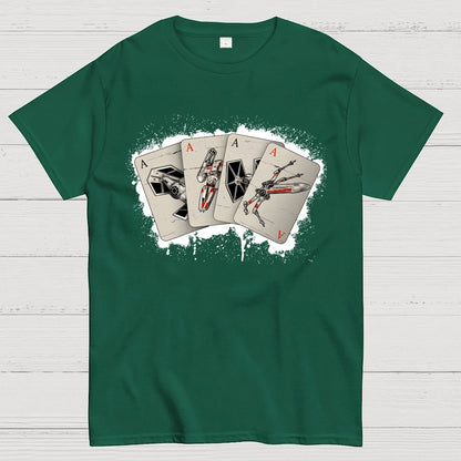 Spaceship Poker Geek T-Shirt