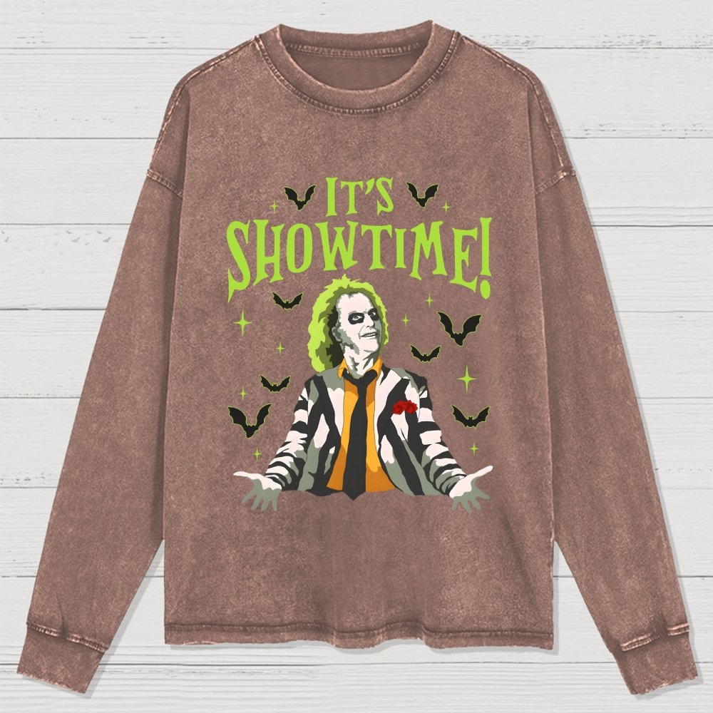 Its Showtime Washed Long Sleeve Tee