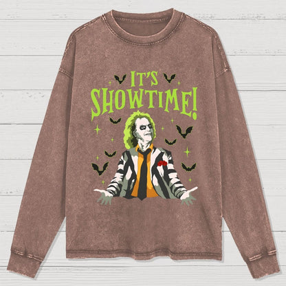 Its Showtime Washed Long Sleeve Tee