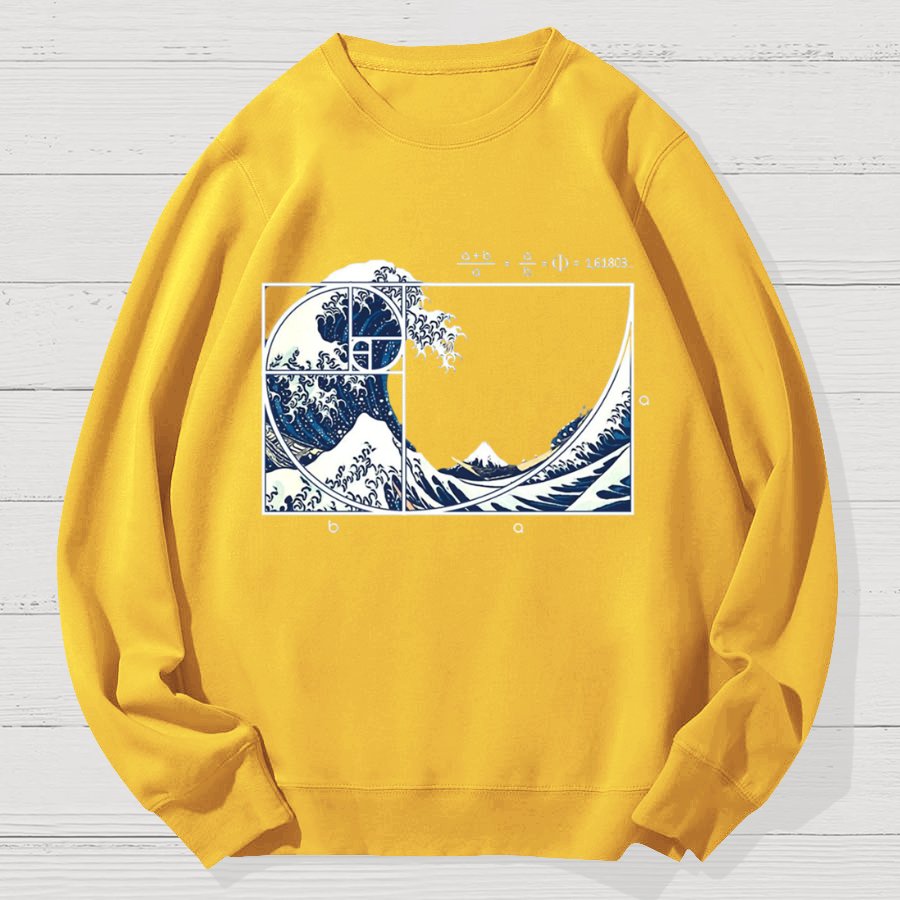 The Great Fibonacci Wave Science Geek Cotton Sweatshirt