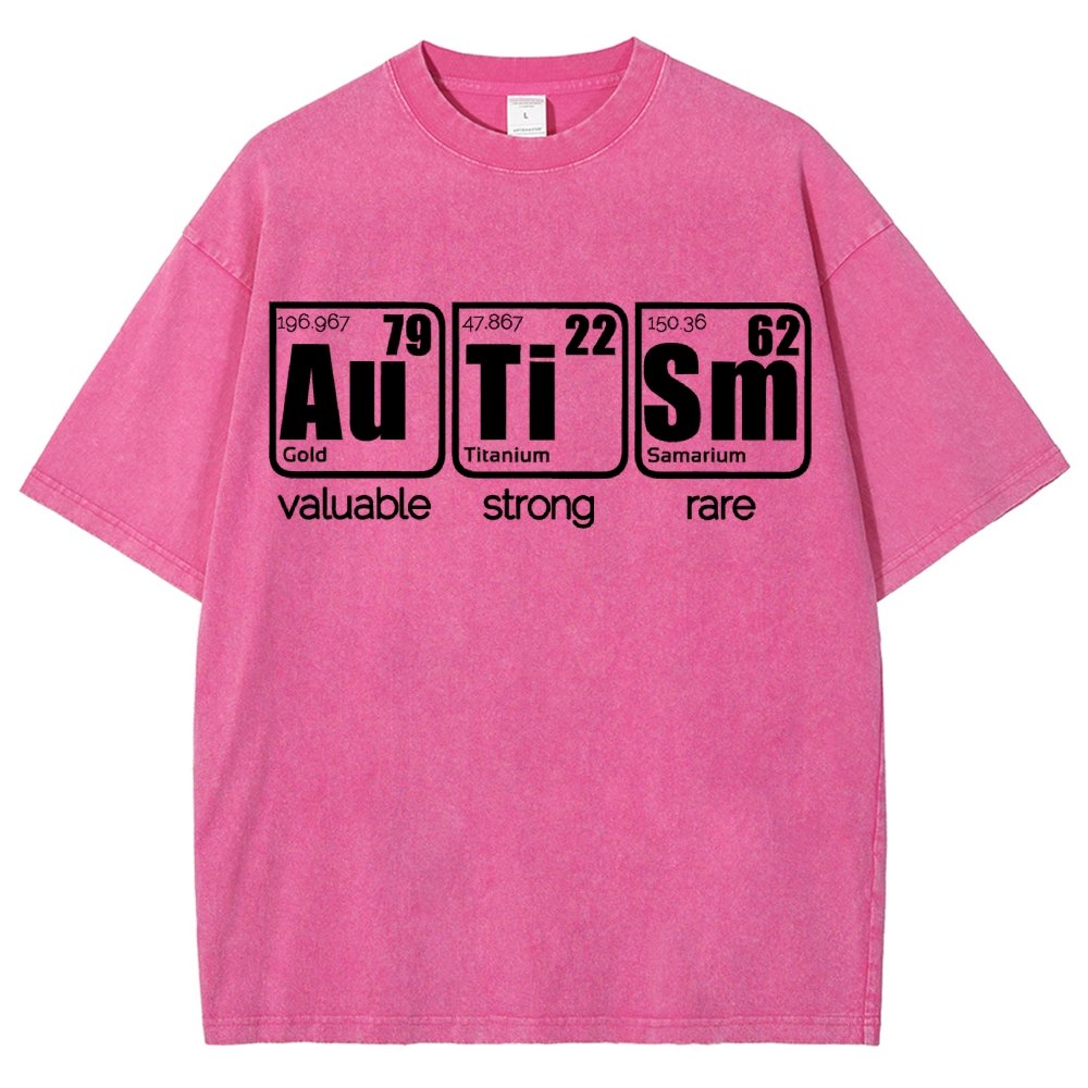 Autism Periodic Table Vintage Distressed T-shirt