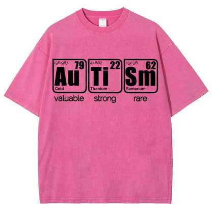 Autism Periodic Table Vintage Distressed T-shirt
