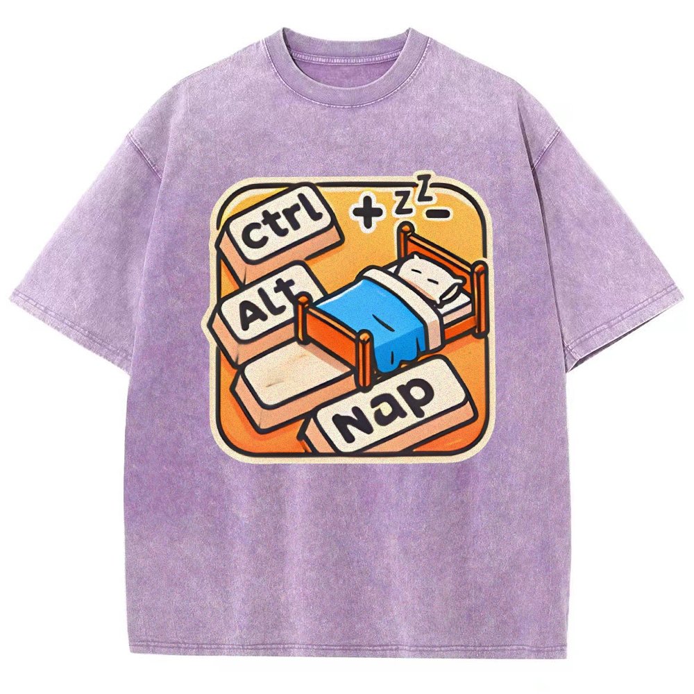 Ctrl+Alt+Nap Vintage Distressed T-shirt