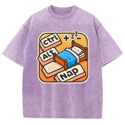 Ctrl+Alt+Nap Vintage Distressed T-shirt